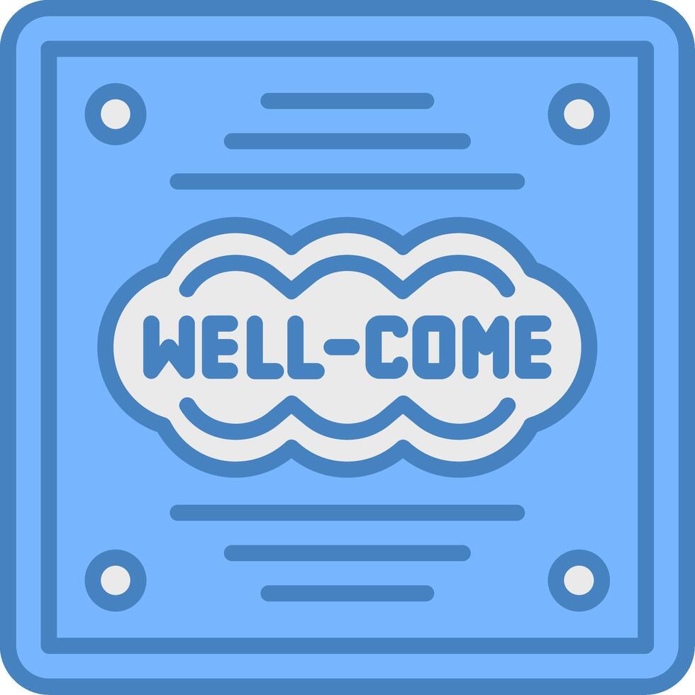 Welcome Bold Frame Object vector
