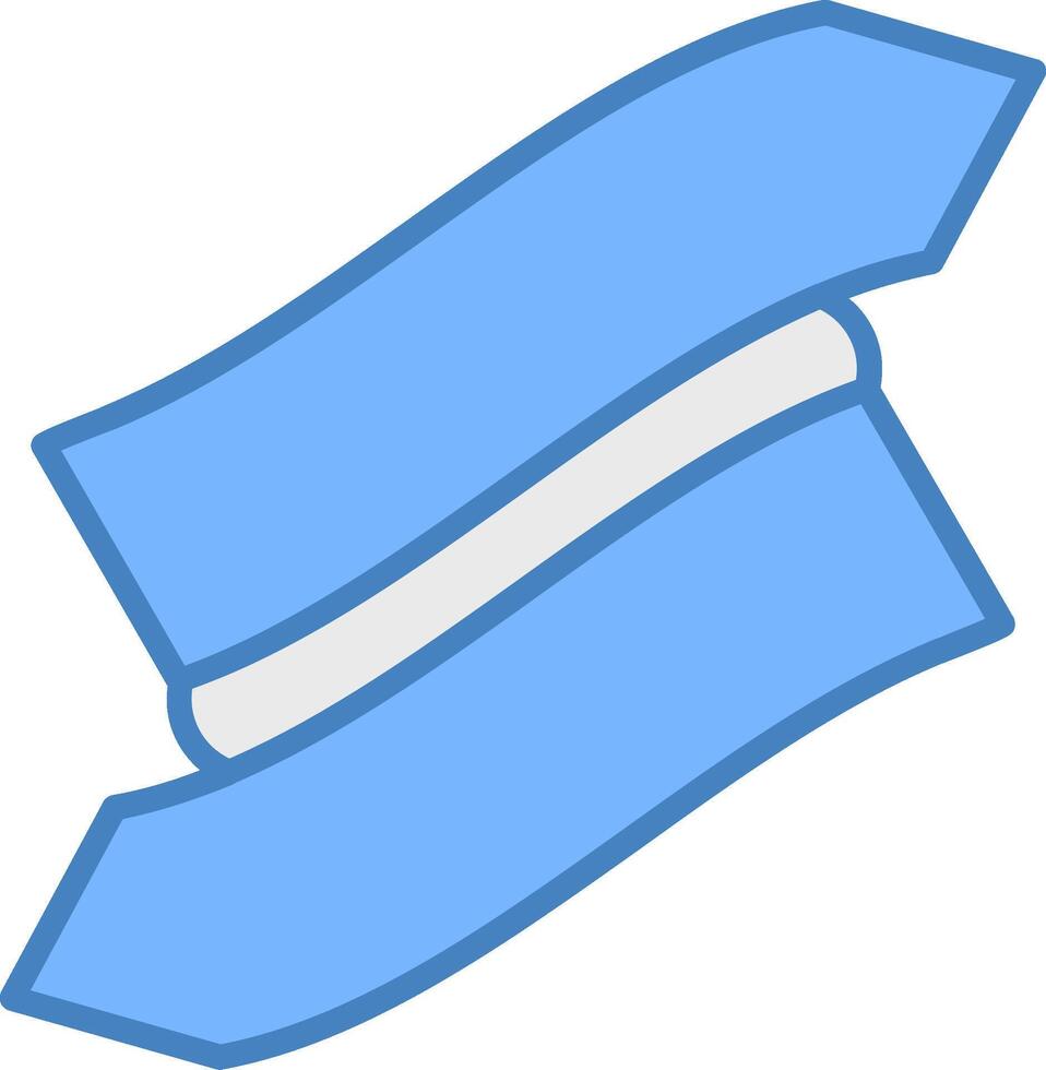 Folded Ribbon Crisp Visual Unit vector