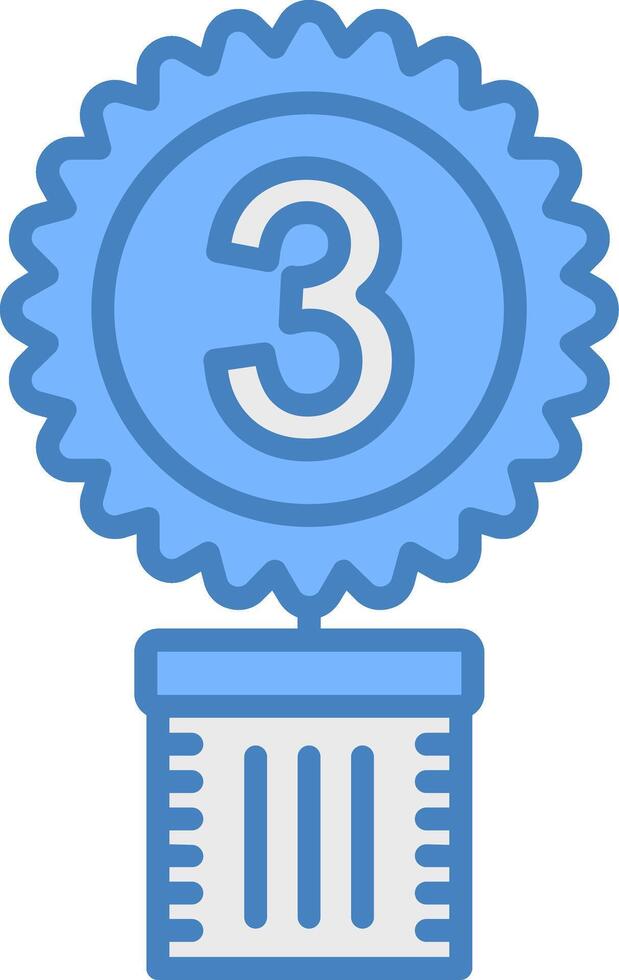 3rd Prize Light Tone Symbol vector