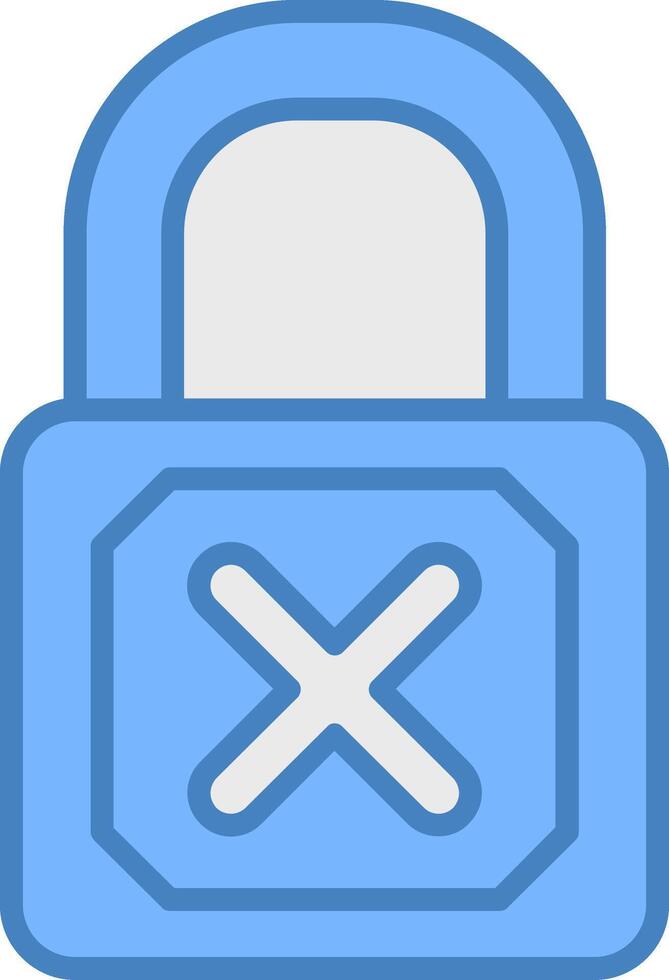 Padlock Clean Sketch vector