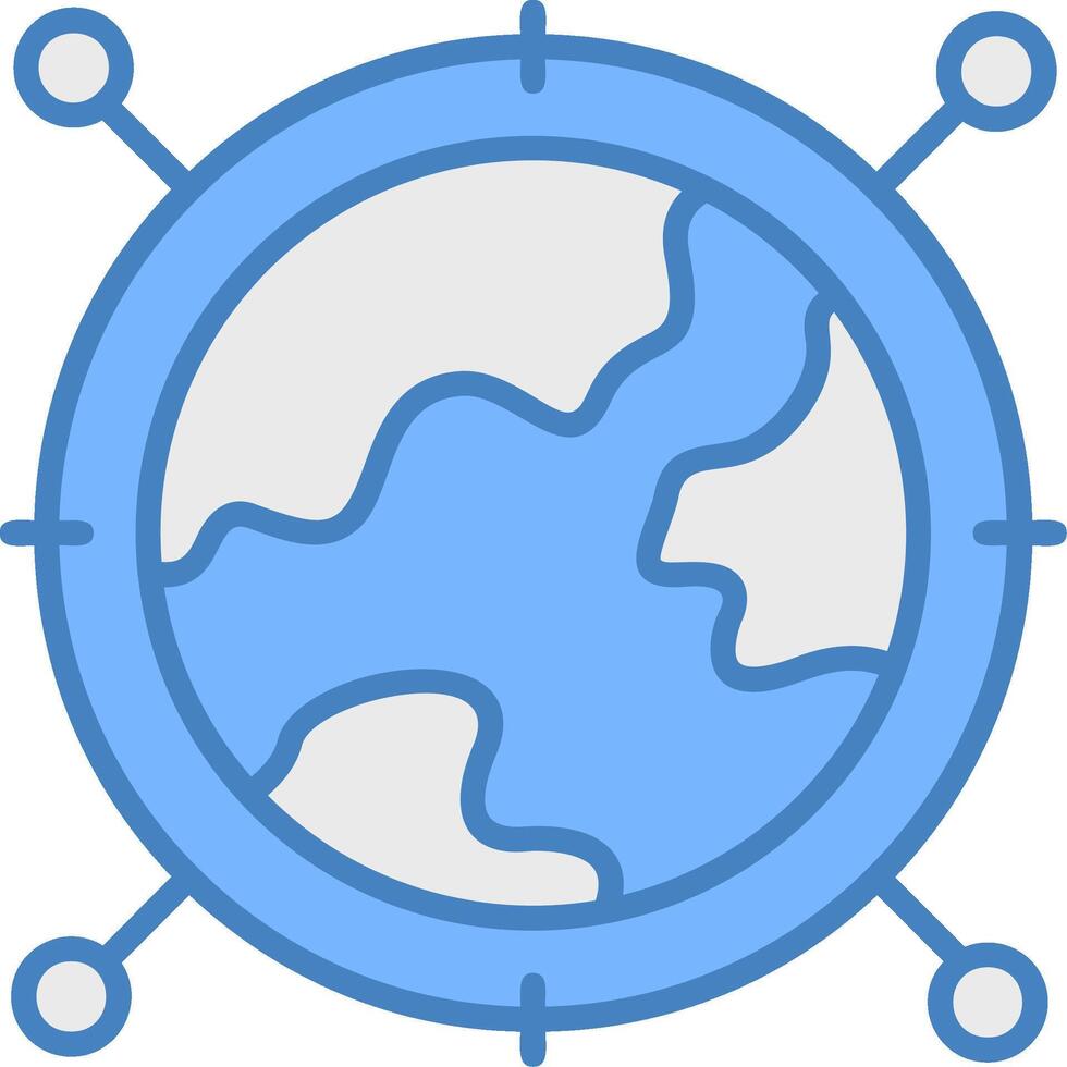 Network Detailed Line Badge vector
