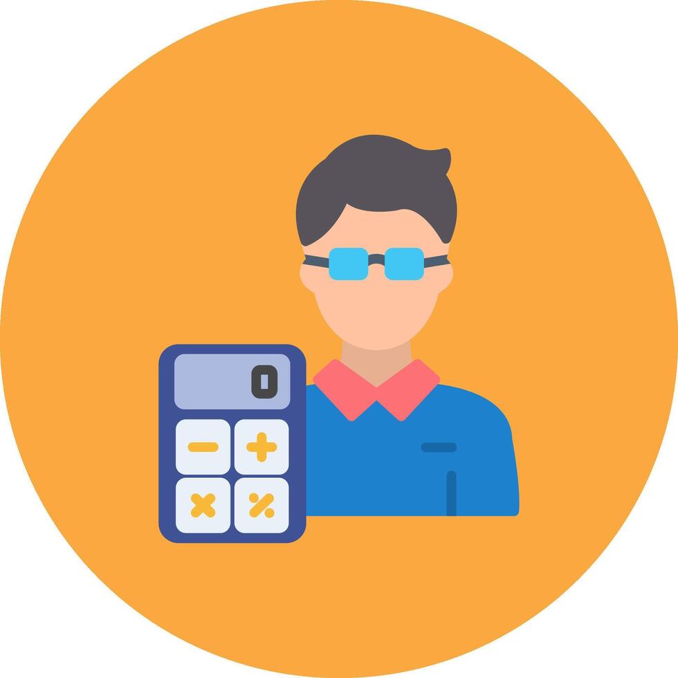 Accountant Balanced Icon Badge vector