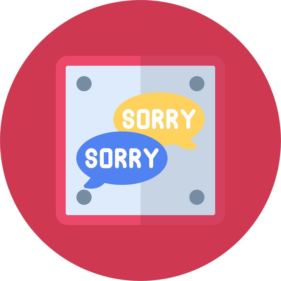 Sorry Subtle Frame Sketch vector