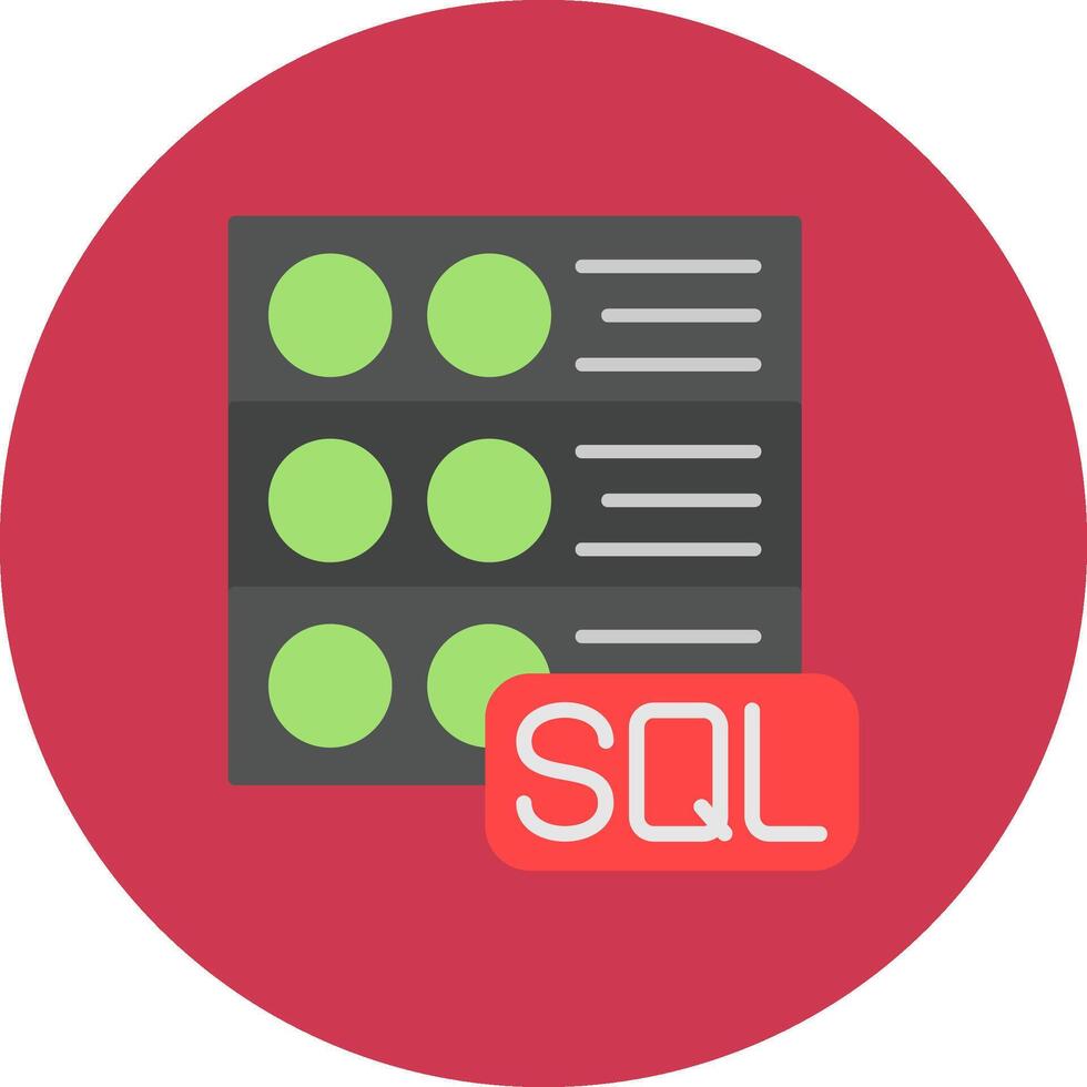 Sql Server Concept Line Badge vector