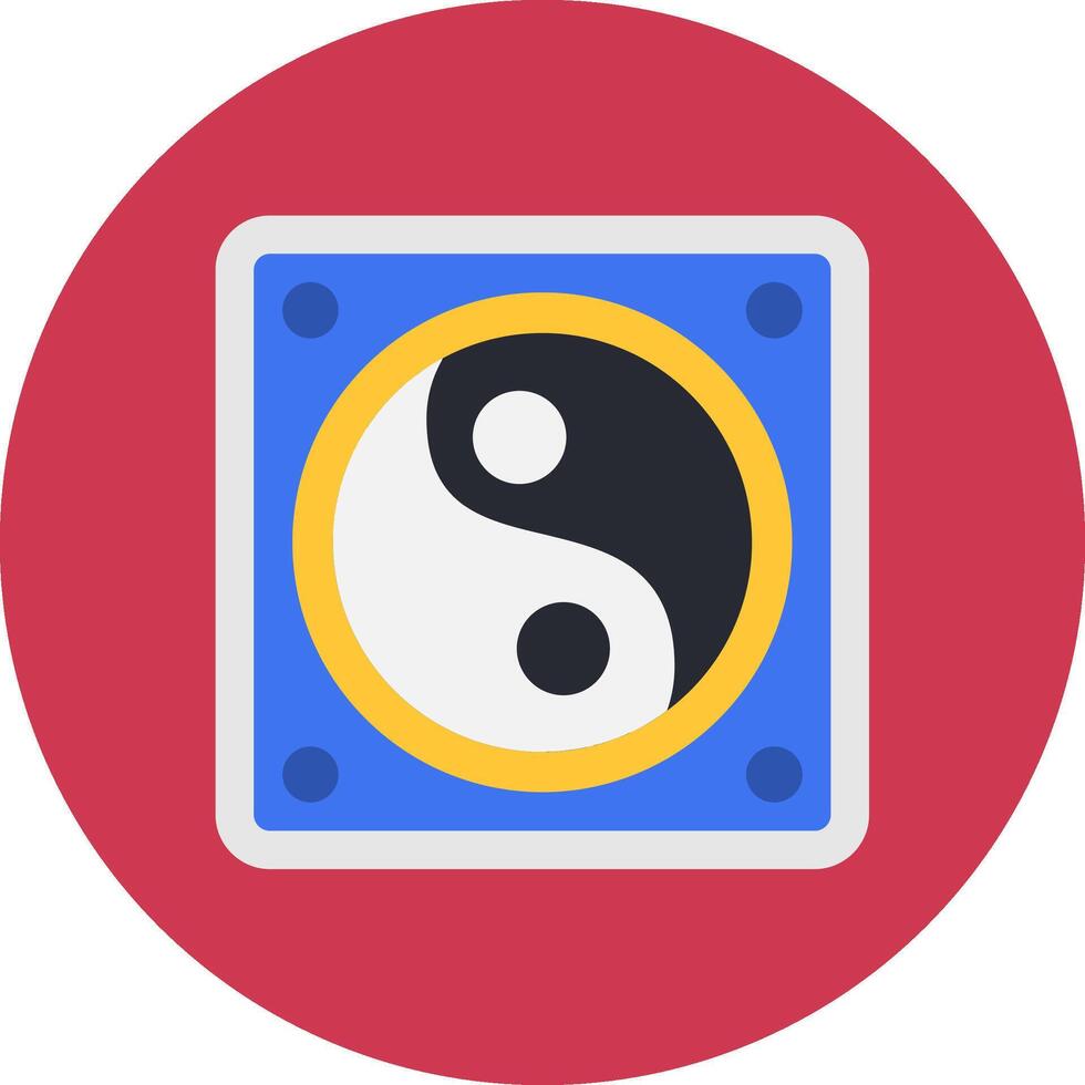 Yin Yang Modern Sketch Piece vector