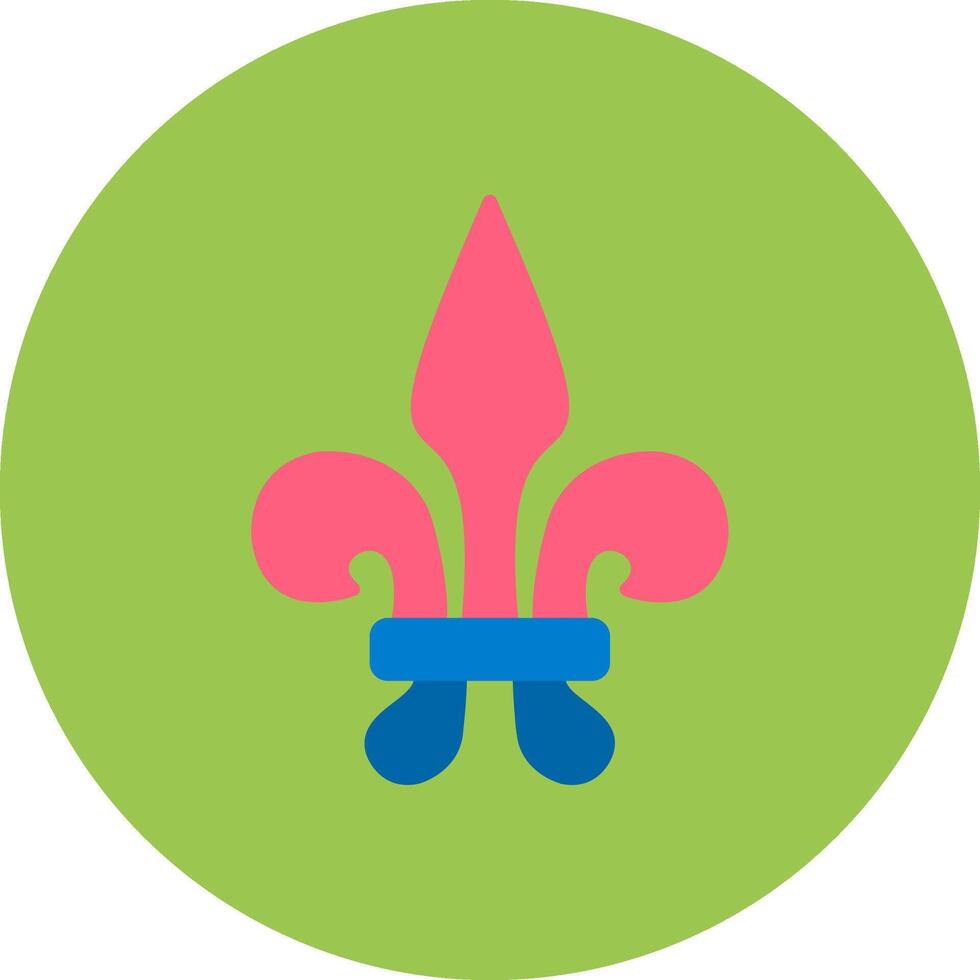 Fleur De Lis Color Stroke Element vector