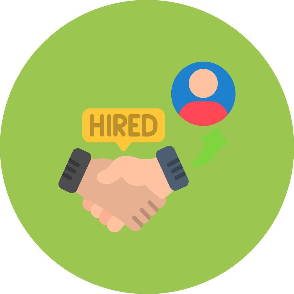 Hired Detailed Grid Badge vector