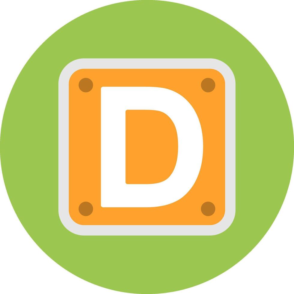Letter D Handcrafted UX Unit vector