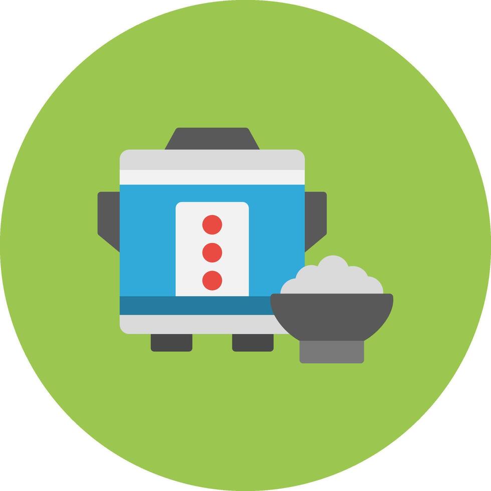 Rice Cooker Colorful UI Mark vector