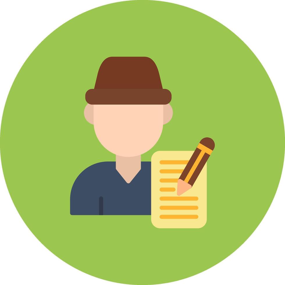 Writer Balanced Icon Badge vector