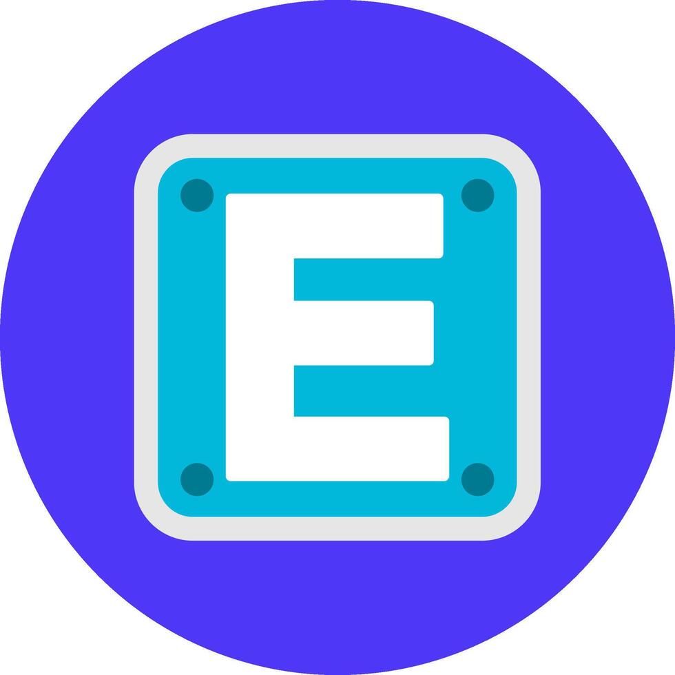 Letter E Creative UX Module vector