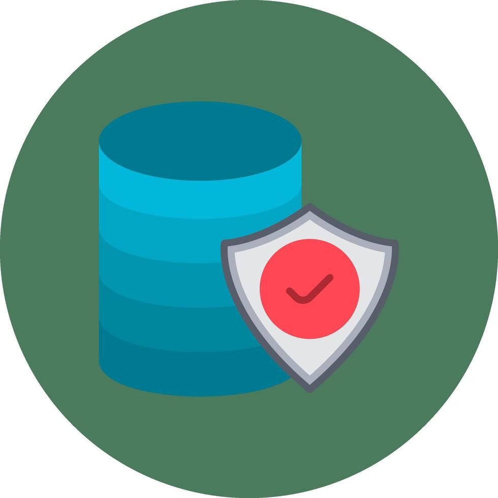 Data Security Monotone Shape Symbol vector