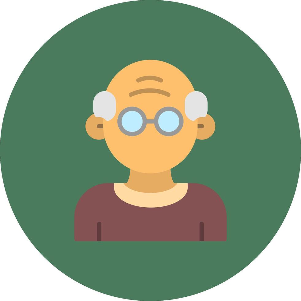 Old Man Minimalist Design Unit vector
