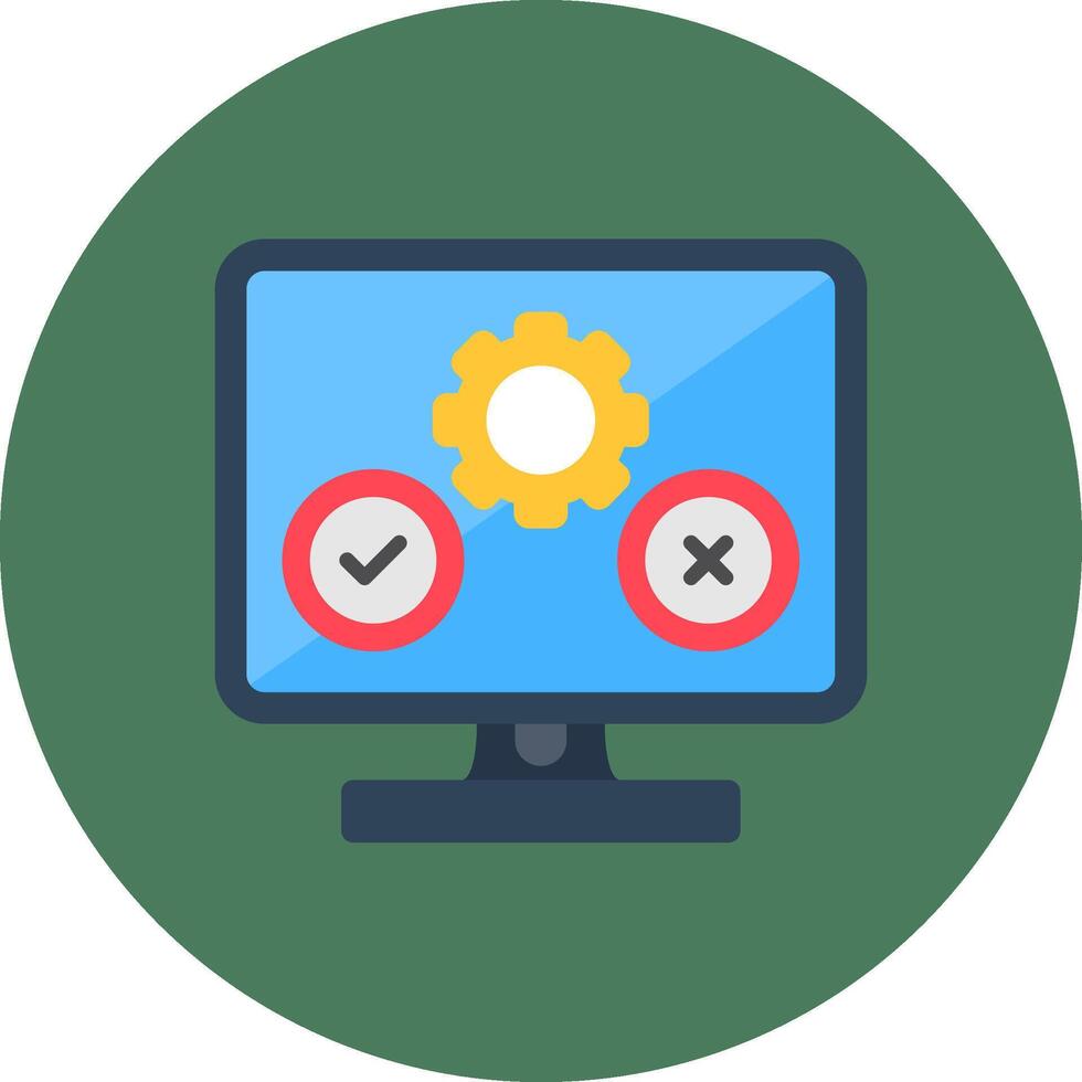 Software Testing Colorful UI Mark vector