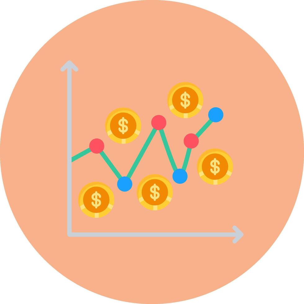 Dollar Cost Average Bright Shape Token vector