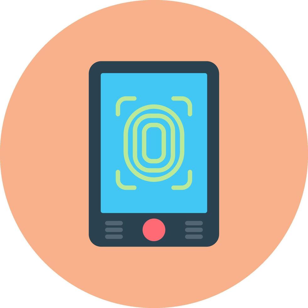 Finger Scan Bold Frame Object vector