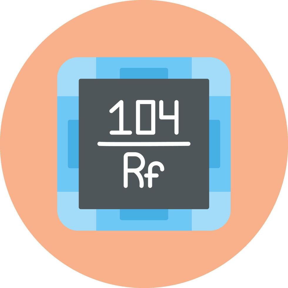 Rutherfordium Iconic Visual Mark vector