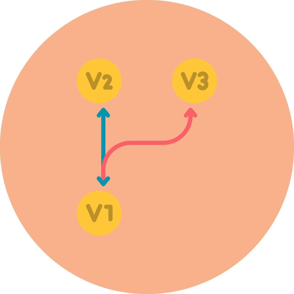 Version Control Refined Line Symbol vector