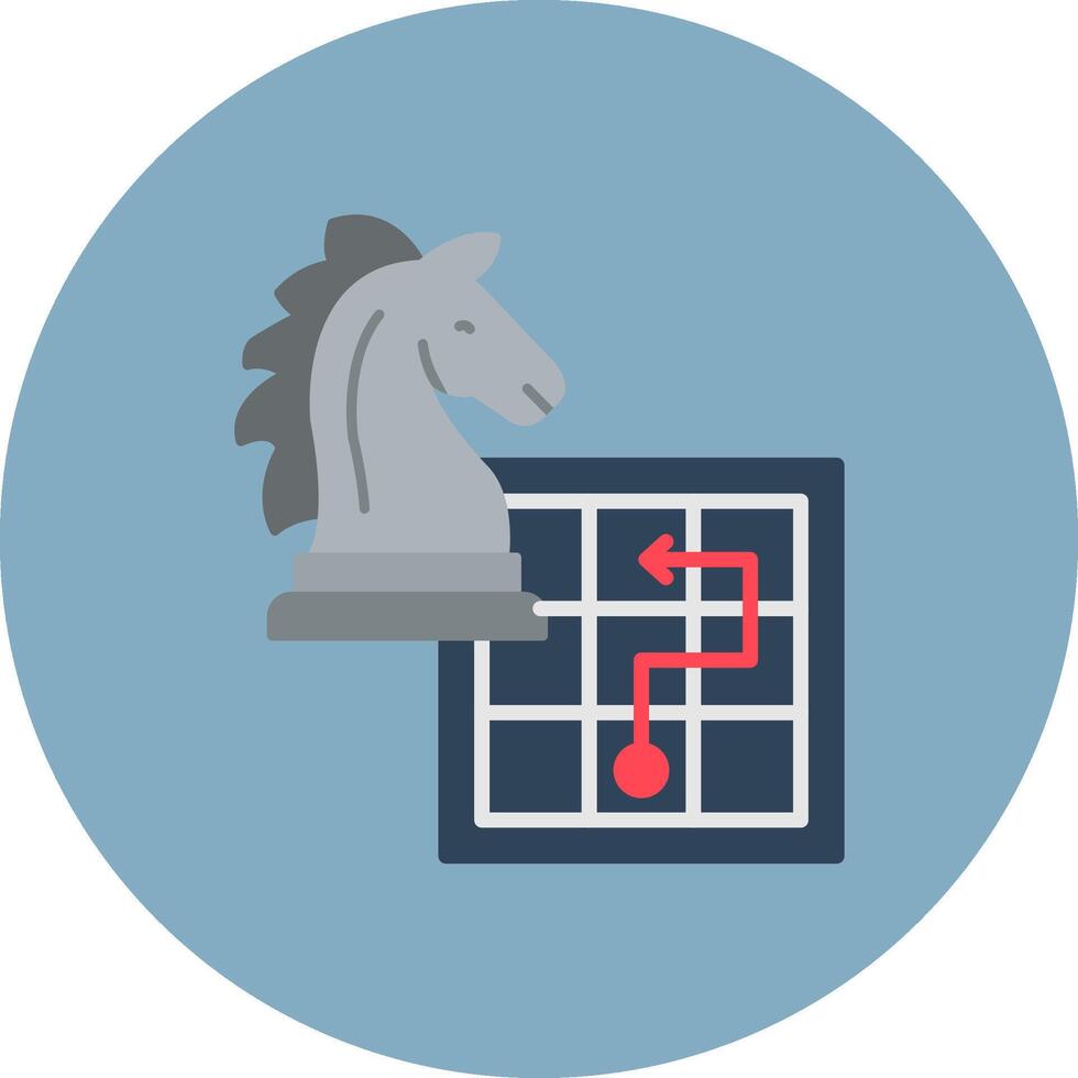 Knight Flat Badge Graphic vector