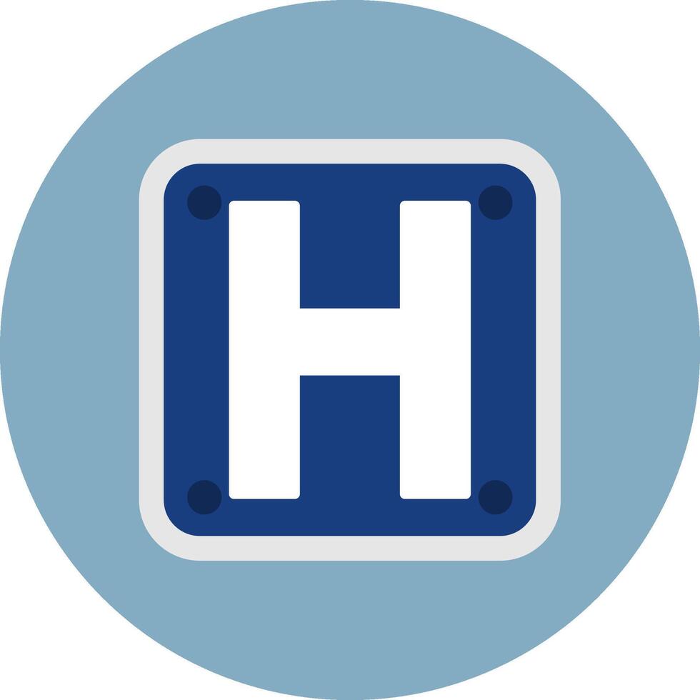 Letter H Clean Sketch vector