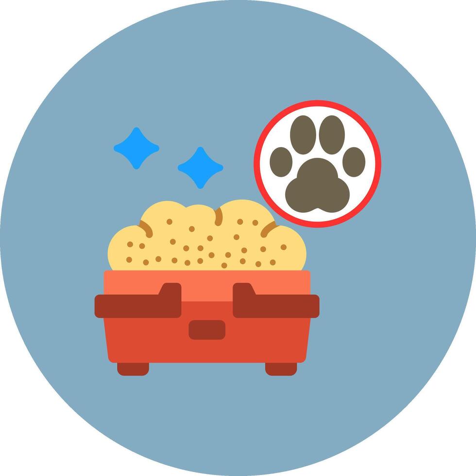 Litter Box Iconic Sketch Token vector