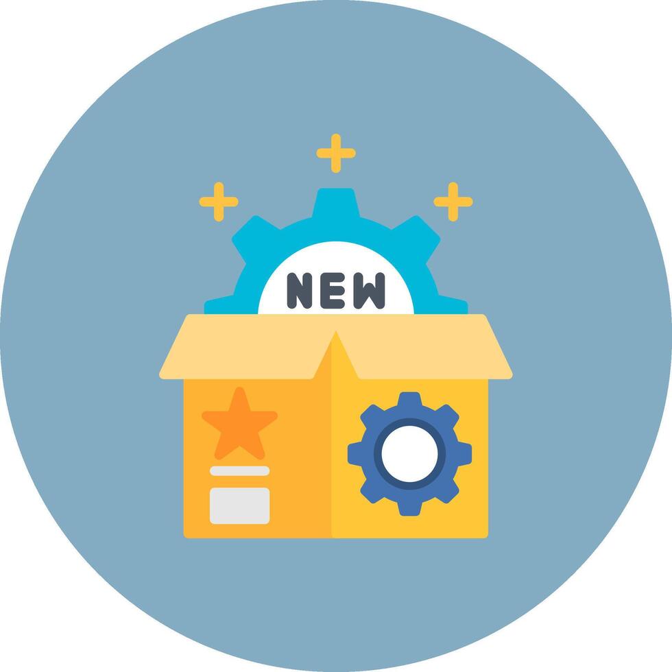 New Product Detailed Line Badge vector