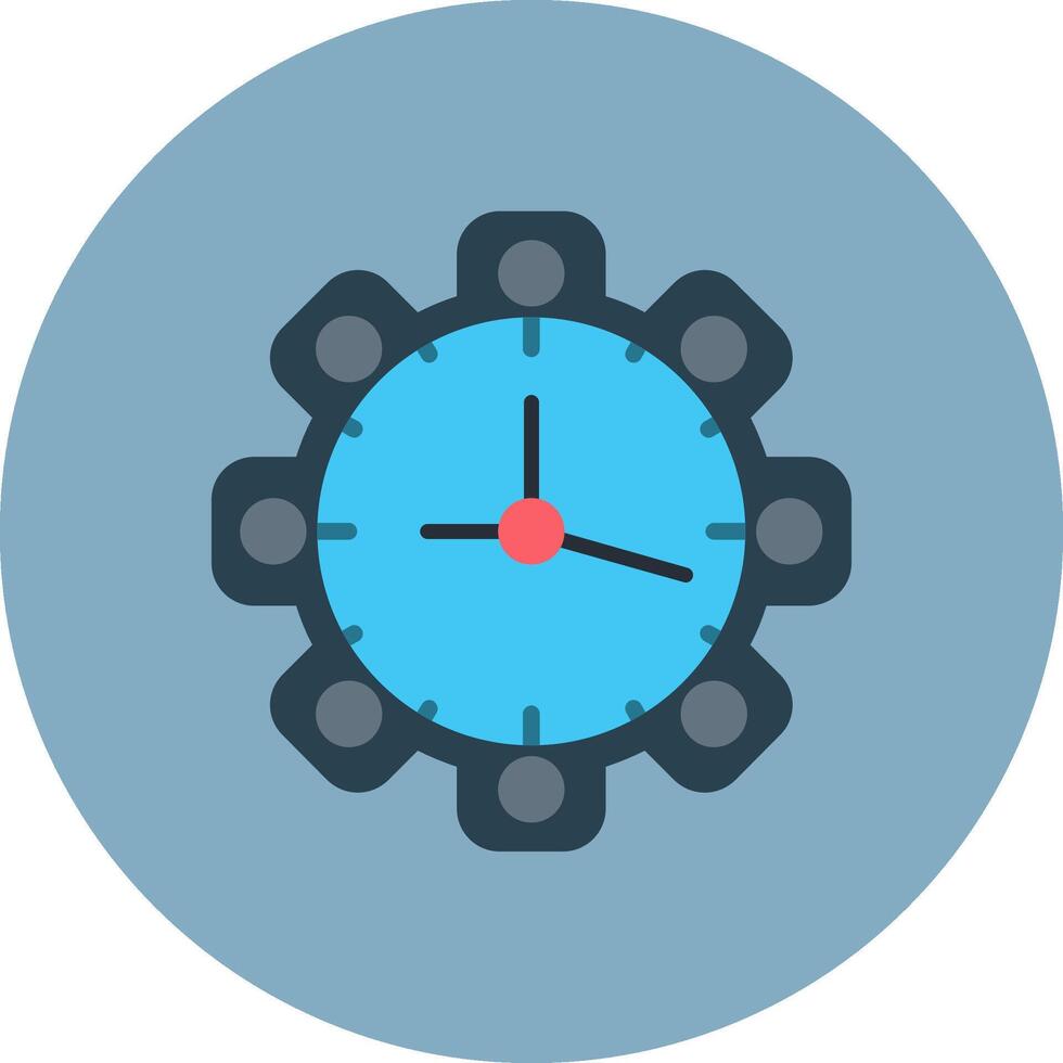 Time Management Detailed Grid Badge vector