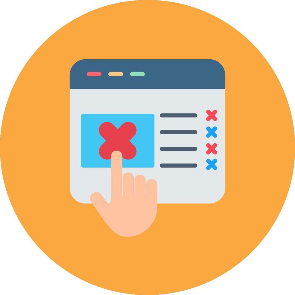 Cancel Clean Line Pattern vector