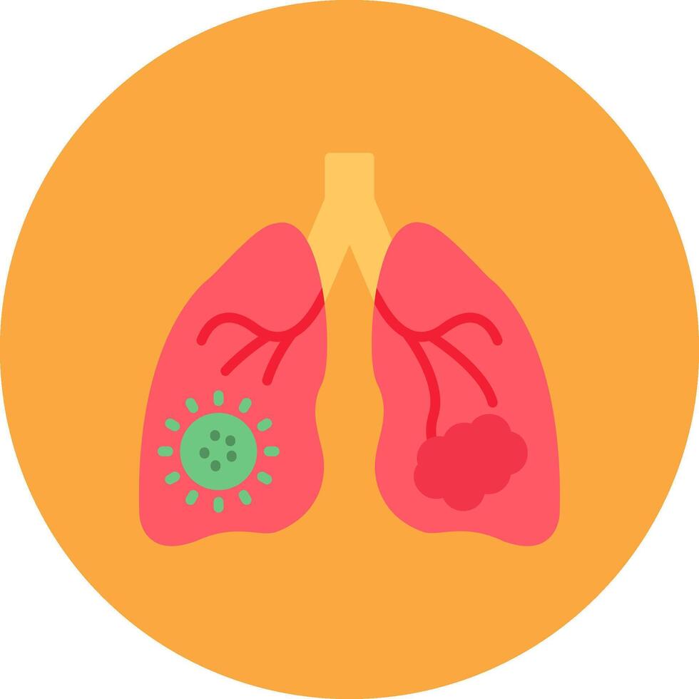 Lung Cancer Sharp Icon Element vector