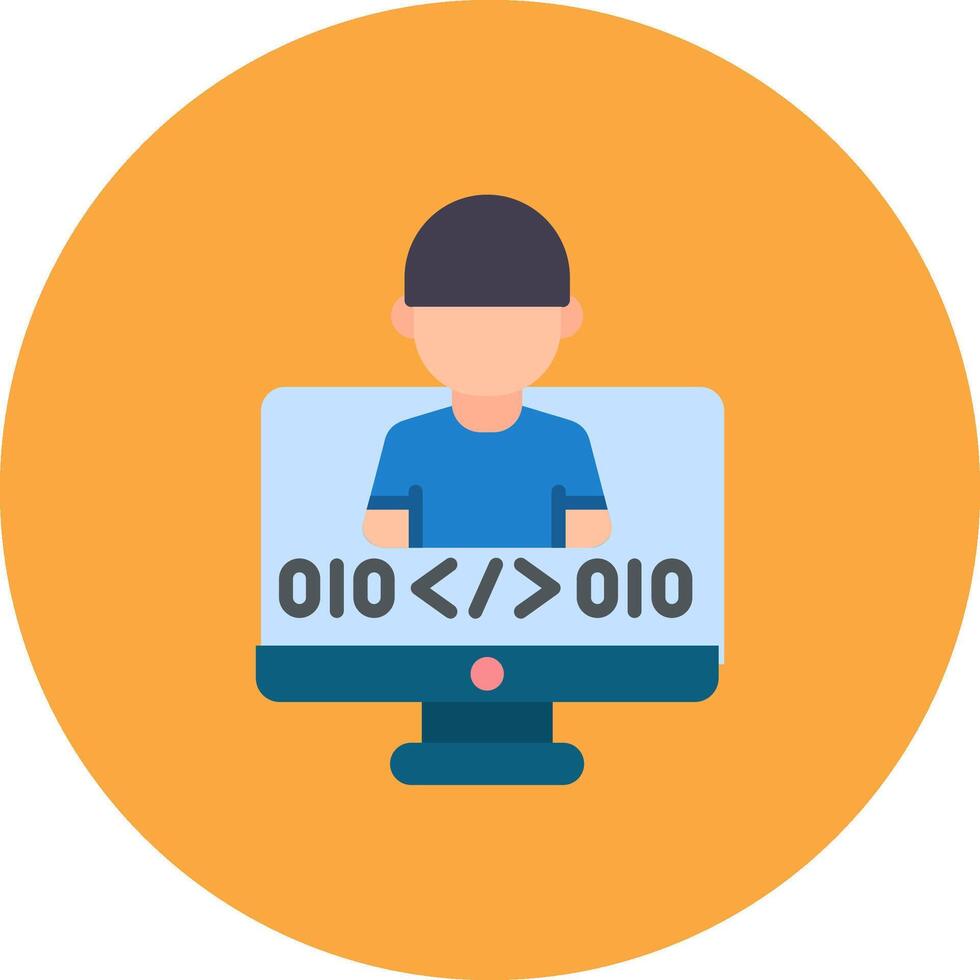 Programmer Streamlined Icon Symbol vector