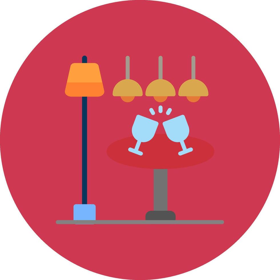 Glass Table Refined Line Symbol vector