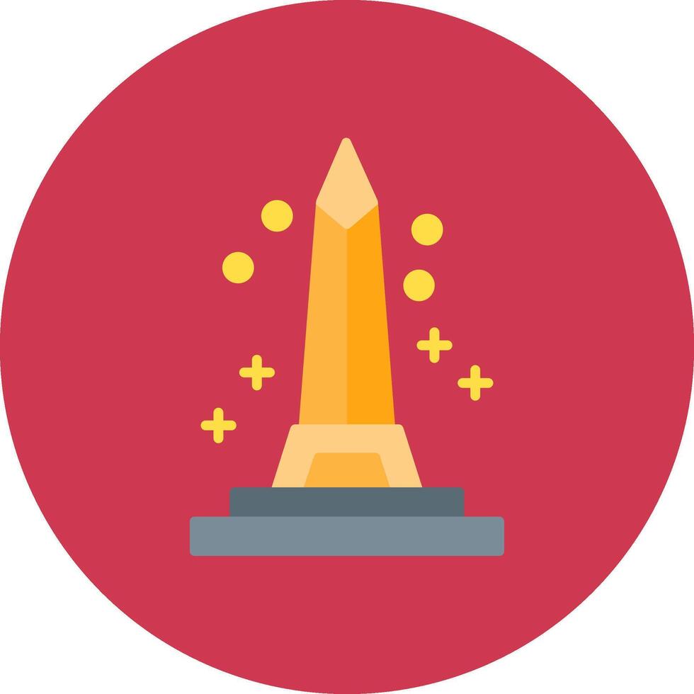 Obelisk Monotone Shape Symbol vector