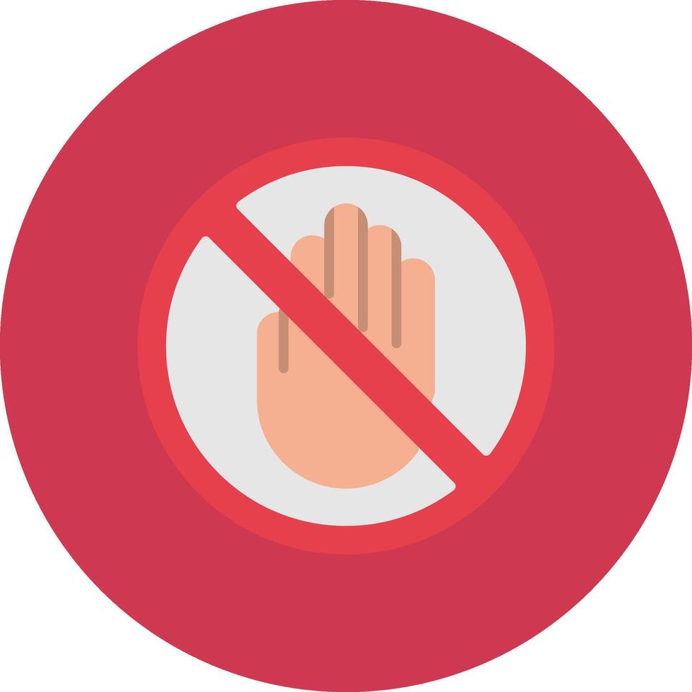 No Entry Sharp Icon Element vector