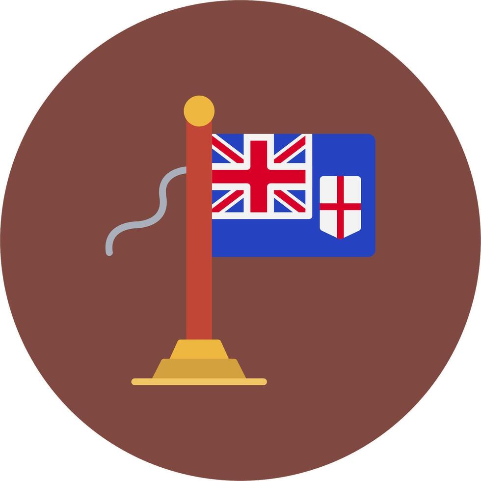 Fiji Flag Monotone Shape Symbol vector