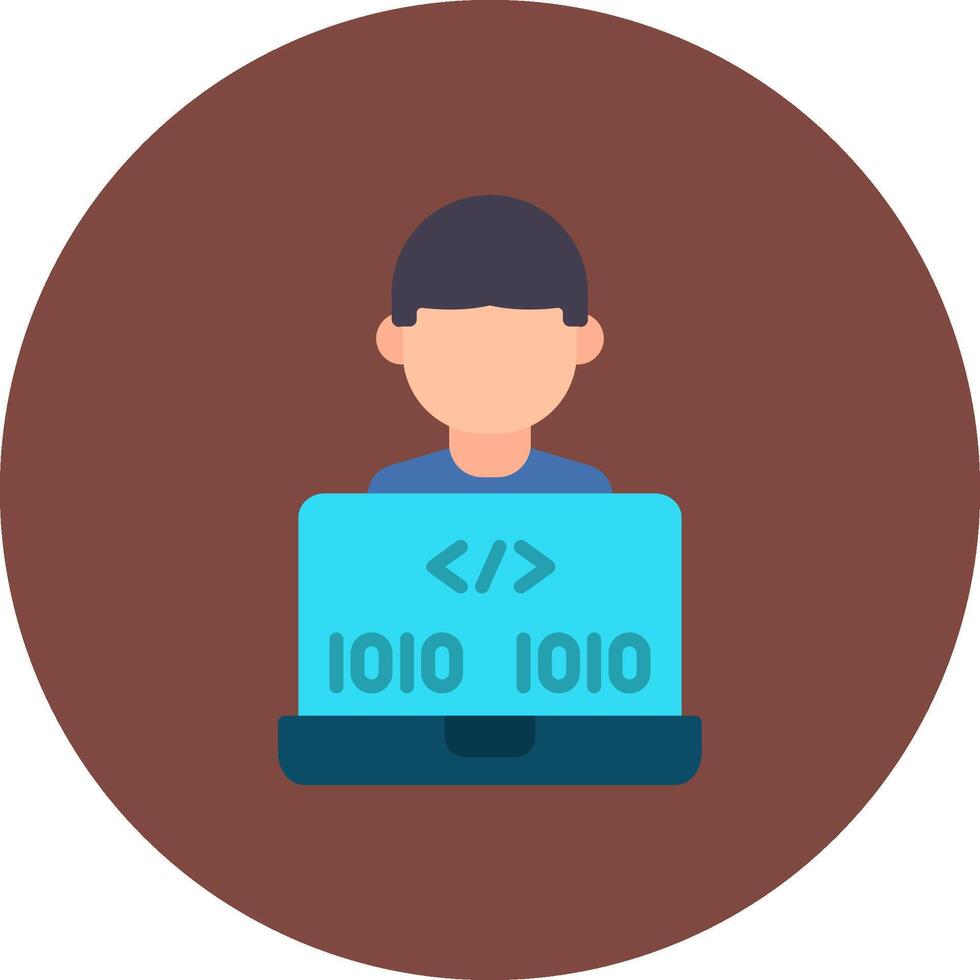 Programmer Clear Line Sketch vector