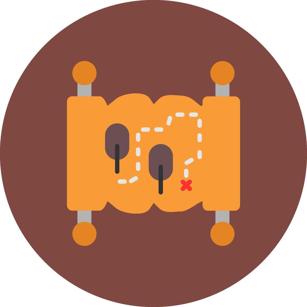Treasure Map Bold UI Fragment vector