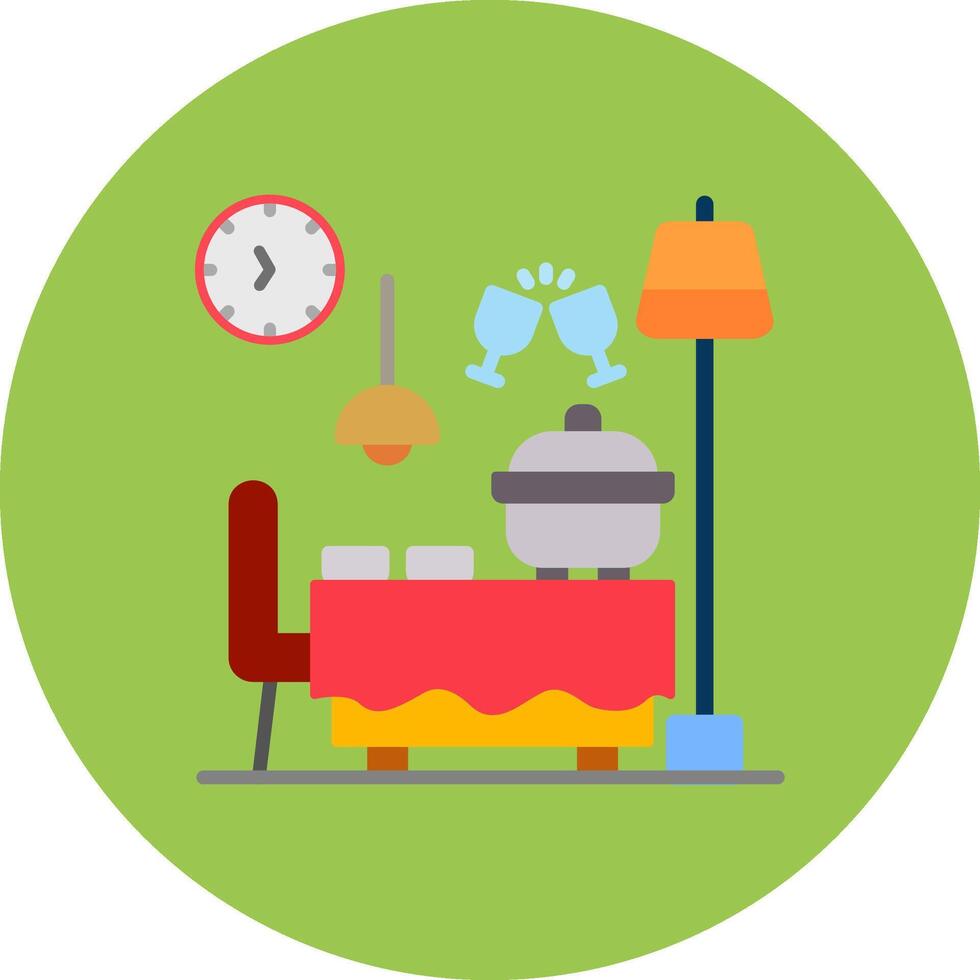 Buffet Bright Grid Object vector