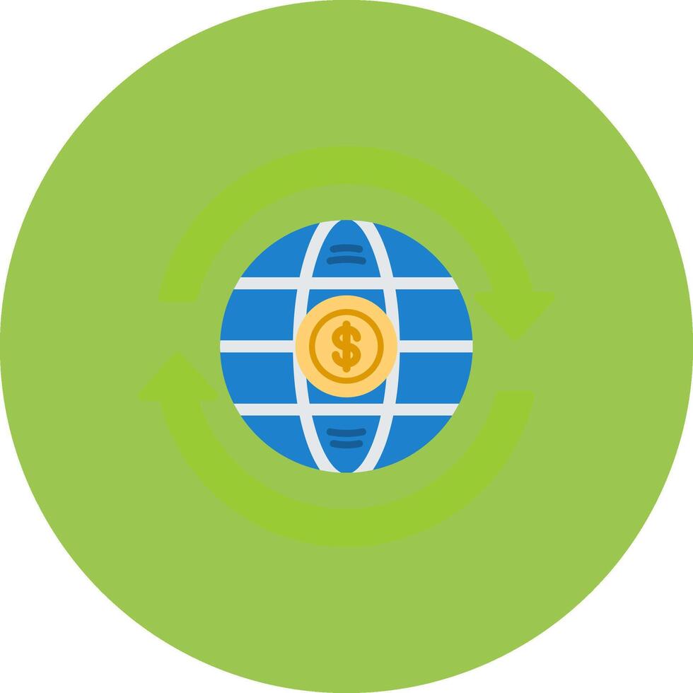 Global Economy Neon UX Object vector