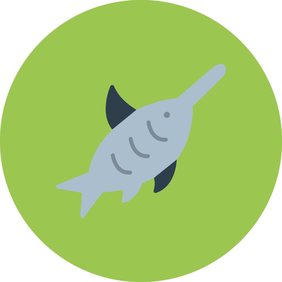 Swordfish Flat Badge Graphic vector