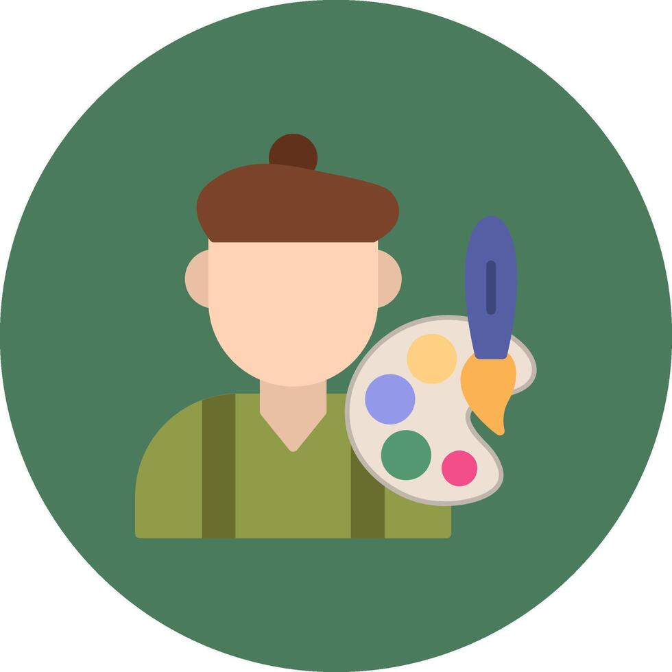 Artist Vivid Icon Element vector