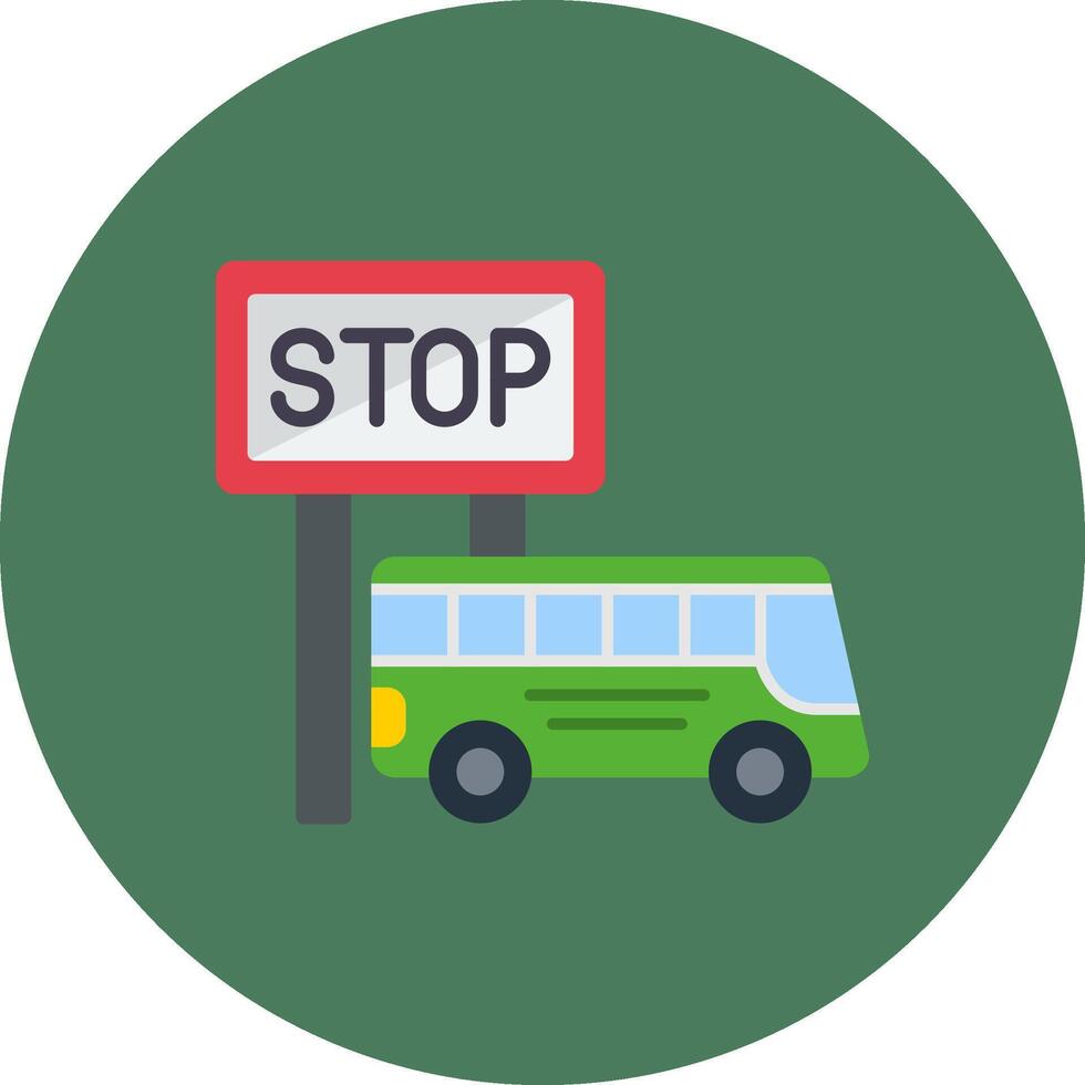 Bus Station Geometric Badge Mark vector