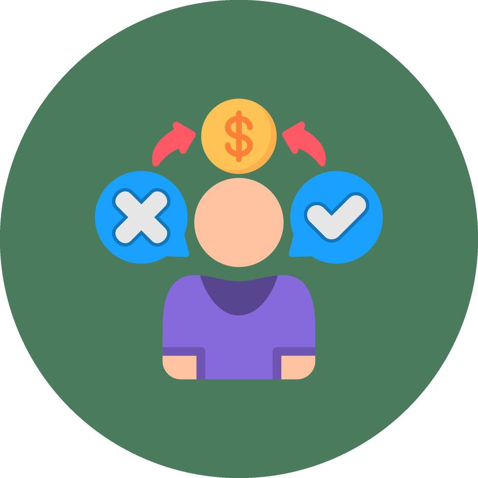 Customer Behavior Bright Shape Token vector