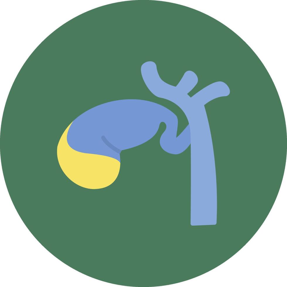 Gallbladder Flat Badge Graphic vector
