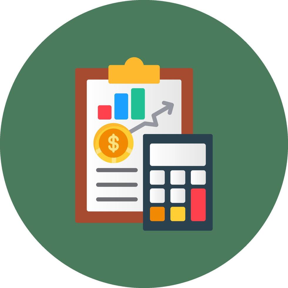 Financial Planning Artistic Frame Object vector