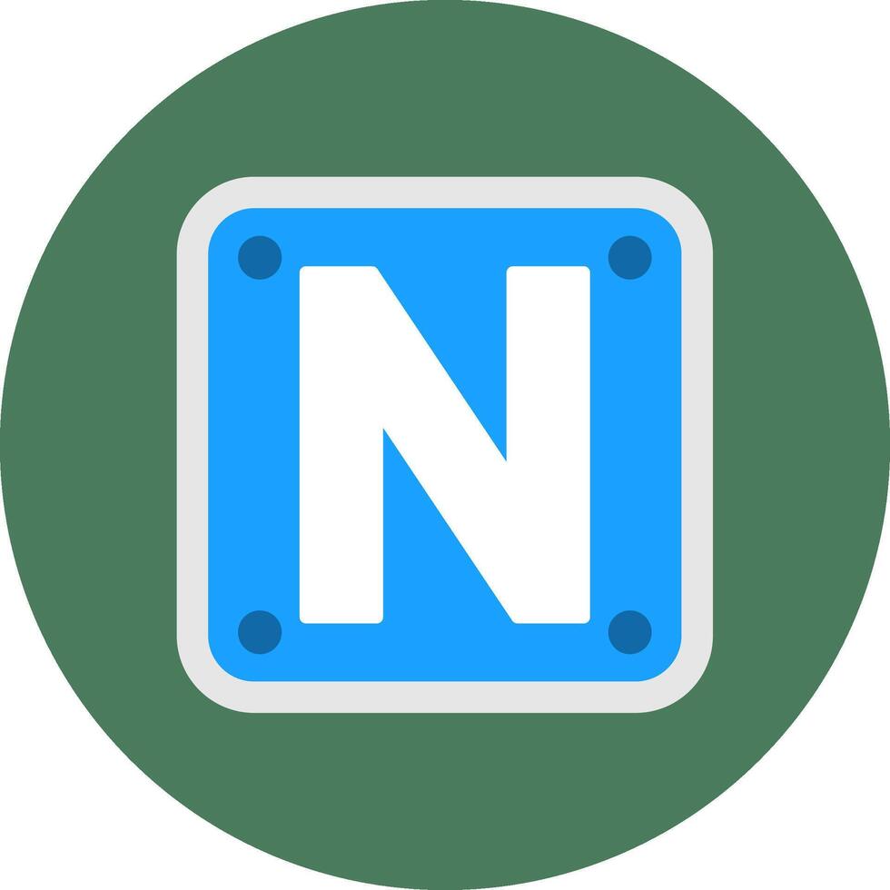 Letter N Intuitive Design Badge vector