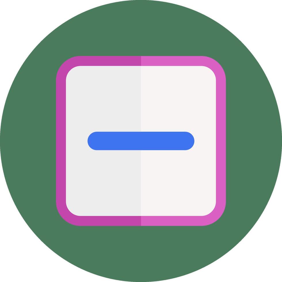 Minus Sharp Icon Element vector