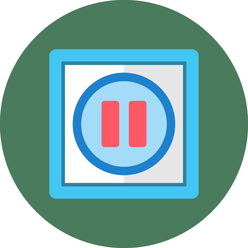 Pause Concept Line Badge vector