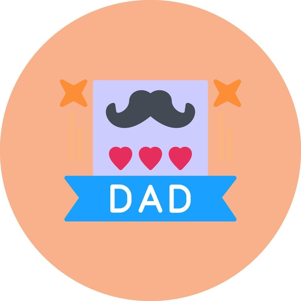 Best Dad Color Stroke Element vector