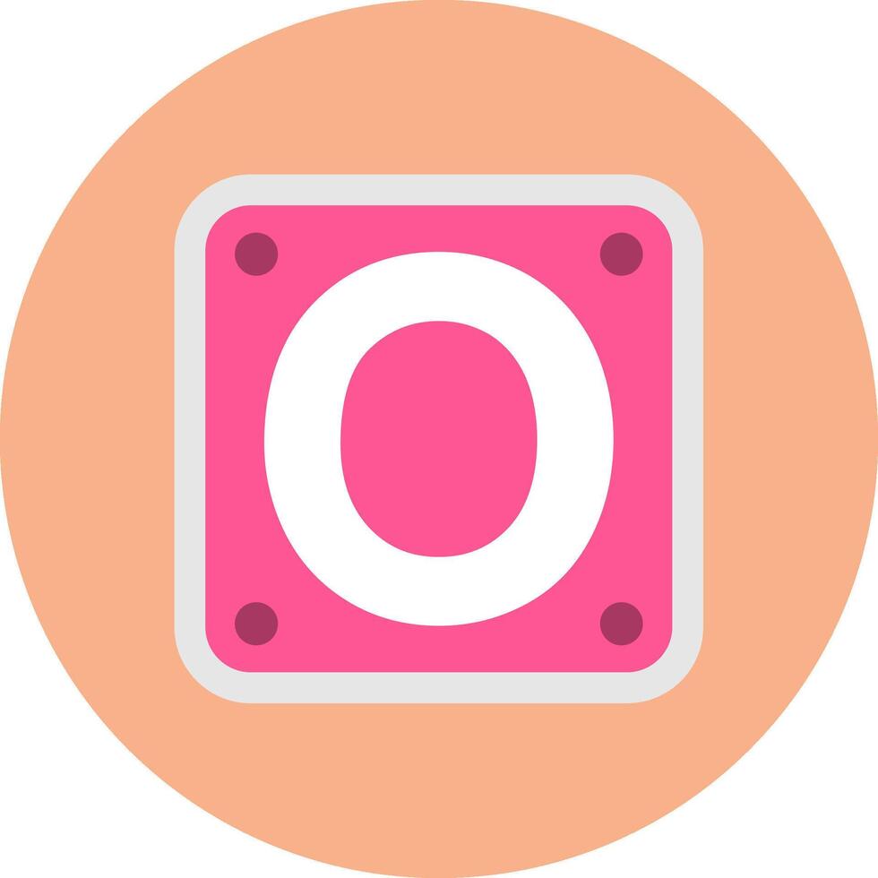 Letter O Signature App Token vector