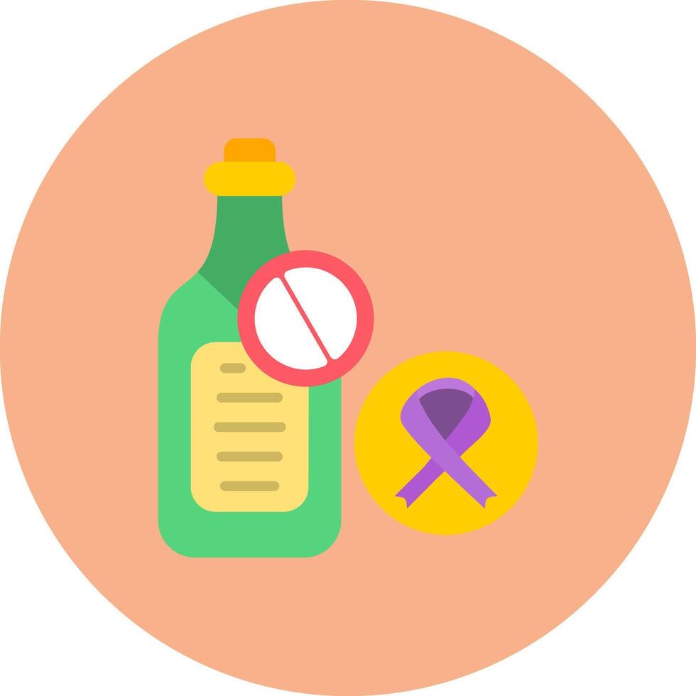 No Alcohol Gradient UX Element vector